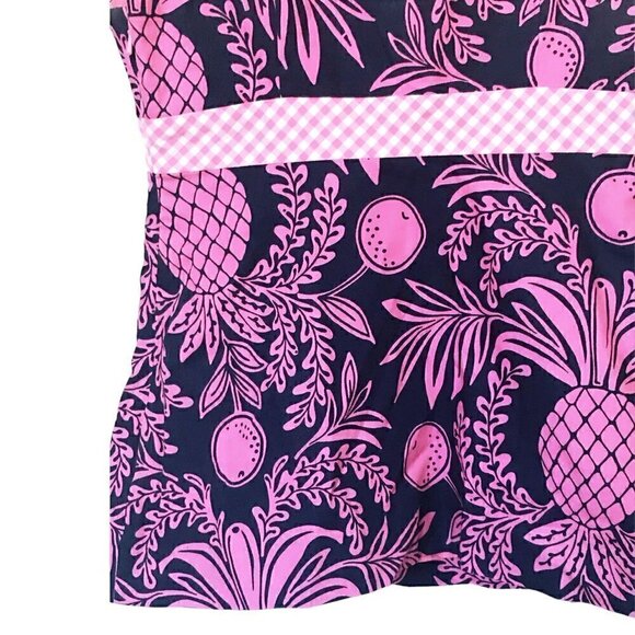 Lilly Pulitzer navy/ pink pineapple print top, 0 - Picture 7 of 11